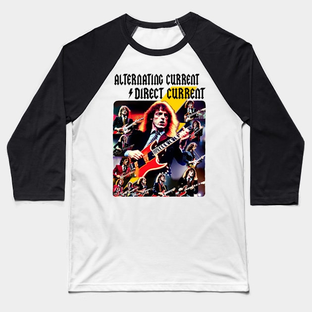 Cursed Classic Rock Band PARODY Funny Guitar Music Knock Off Poser Alternate Universe Baseball T-Shirt by blueversion